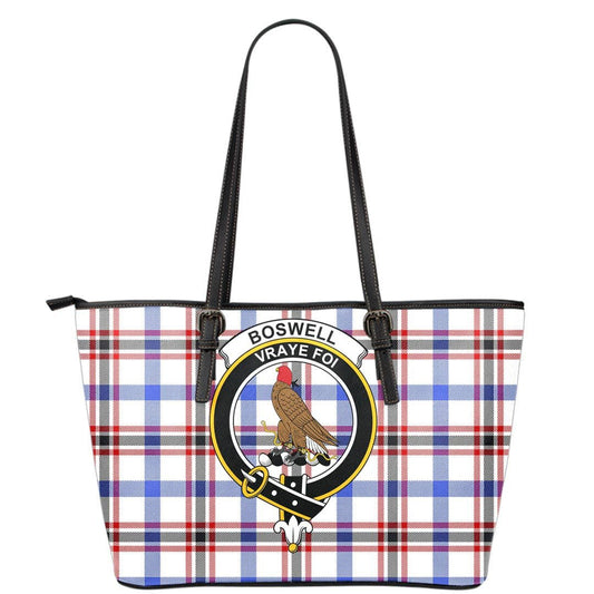 Boswell Modern Tartan Crest Leather Tote