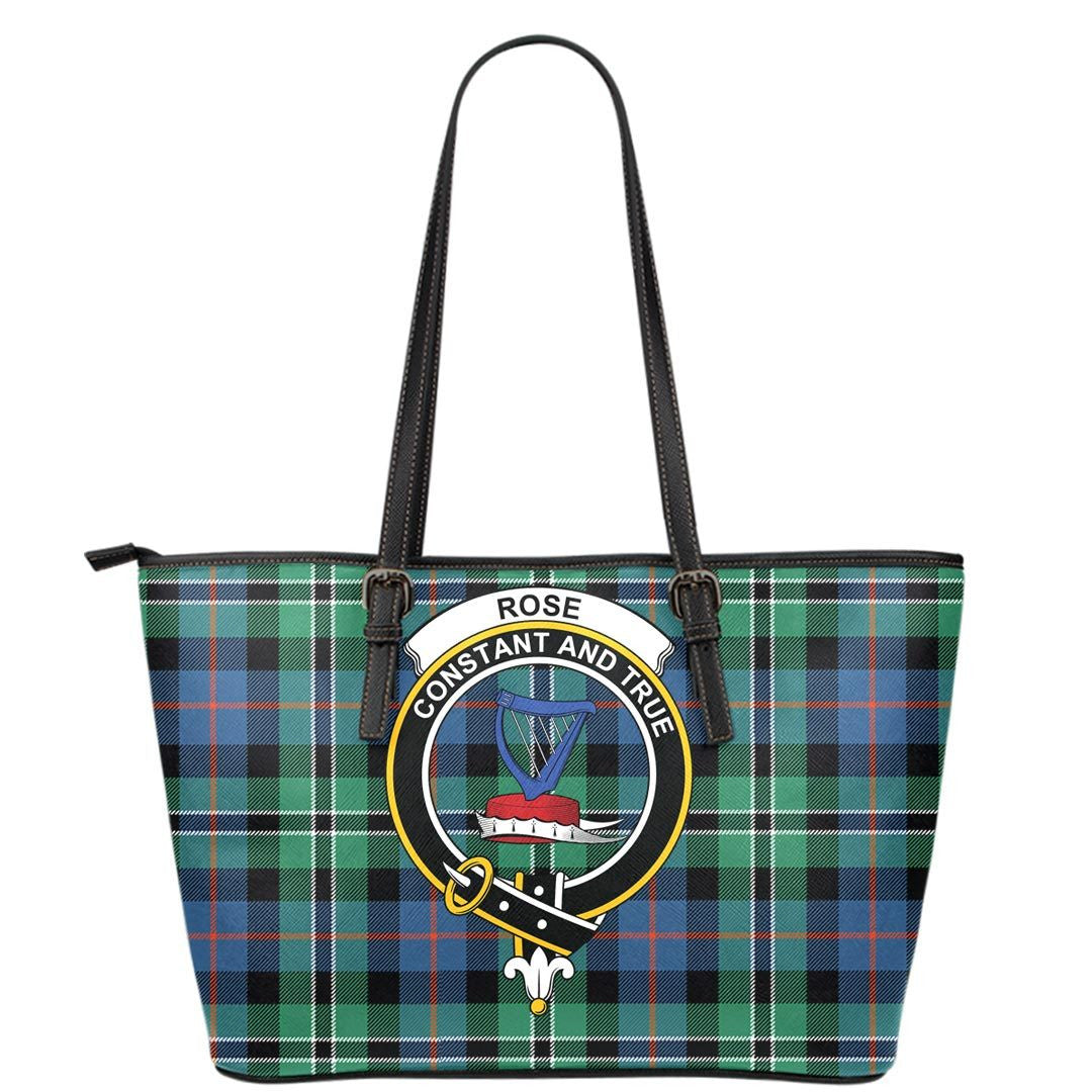 Rose Hunting Ancient Tartan Crest Leather Tote