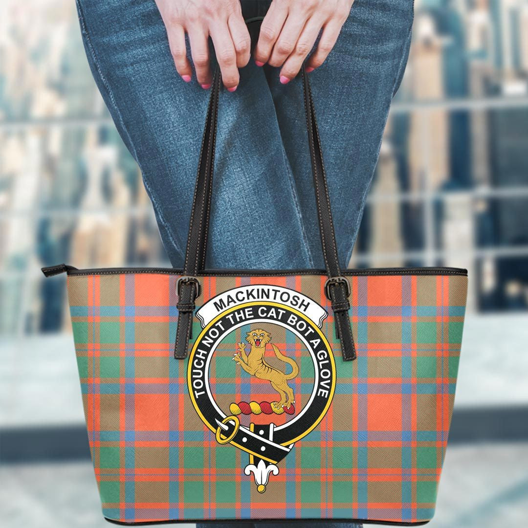 MacKintosh Ancient Tartan Crest Leather Tote