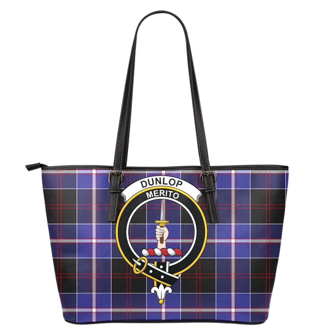 Dunlop Modern Tartan Crest Leather Tote