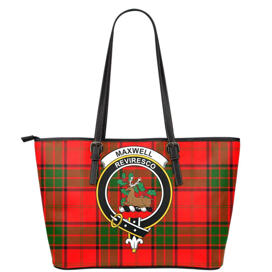 Maxwell Modern Tartan Crest Leather Tote