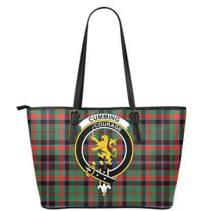 Cumming Hunting Ancient Tartan Crest Leather Tote