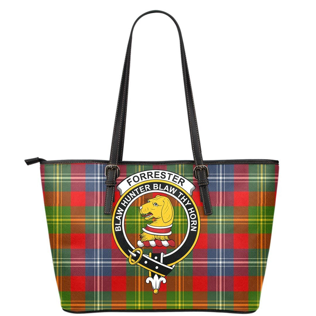 Forrester Tartan Crest Leather Tote