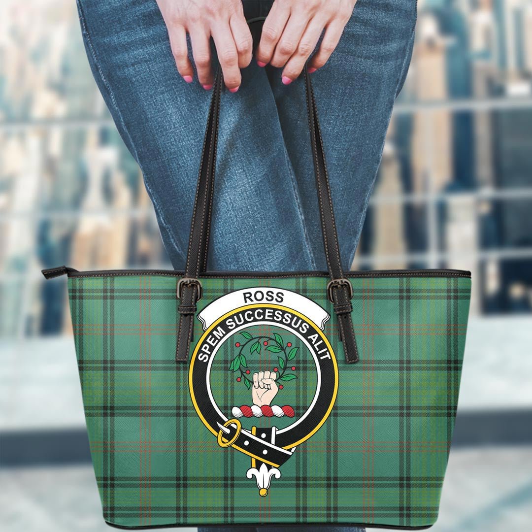Ross Hunting Ancient Tartan Crest Leather Tote