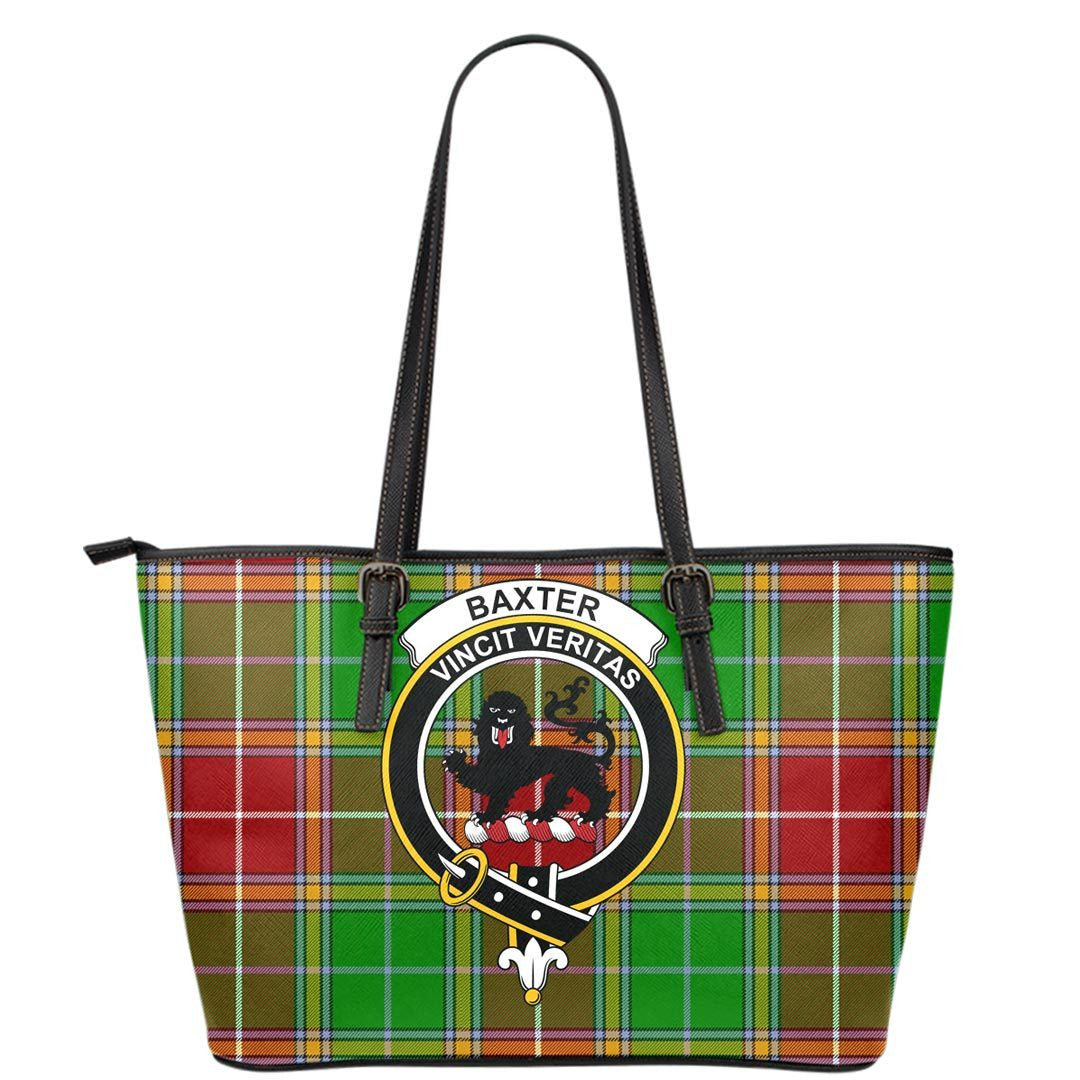 Baxter Tartan Crest Leather Tote