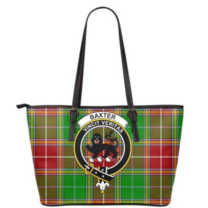 Baxter Tartan Crest Leather Tote