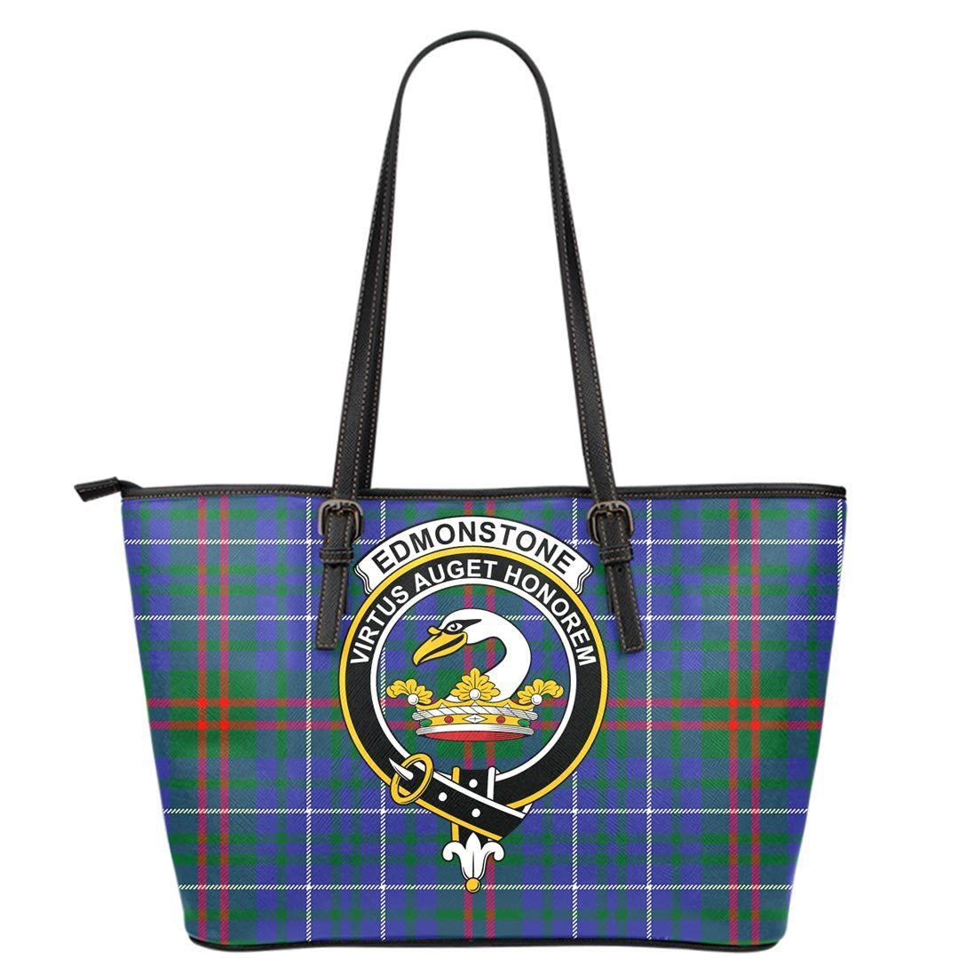 Edmonstone Tartan Crest Leather Tote