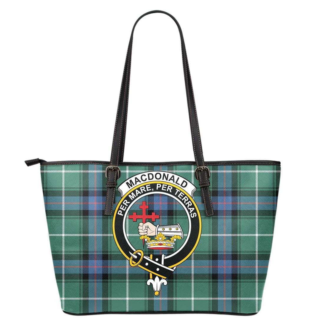 MacDonald of the Isles Hunting Ancient Tartan Crest Leather Tote