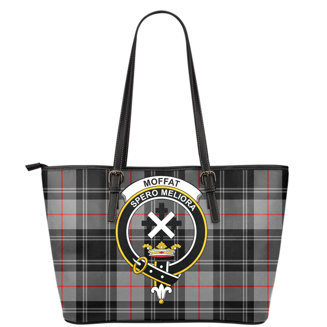 Moffat Modern Tartan Crest Leather Tote