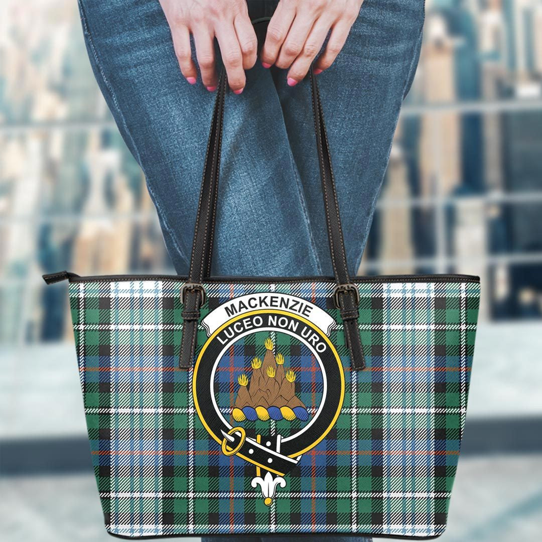 MacKenzie Dress Ancient Tartan Crest Leather Tote