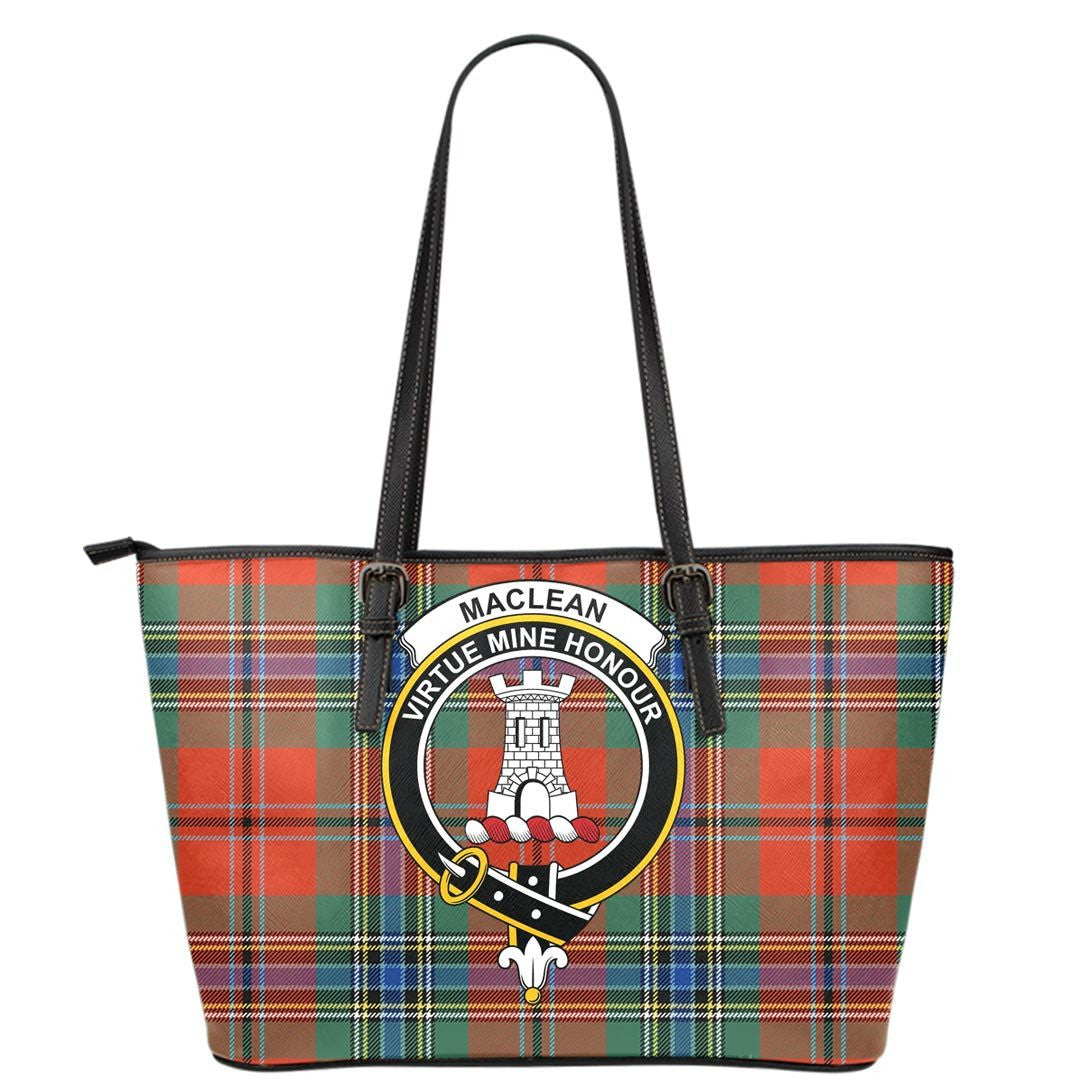 MacLean of Duart Ancient Tartan Crest Leather Tote