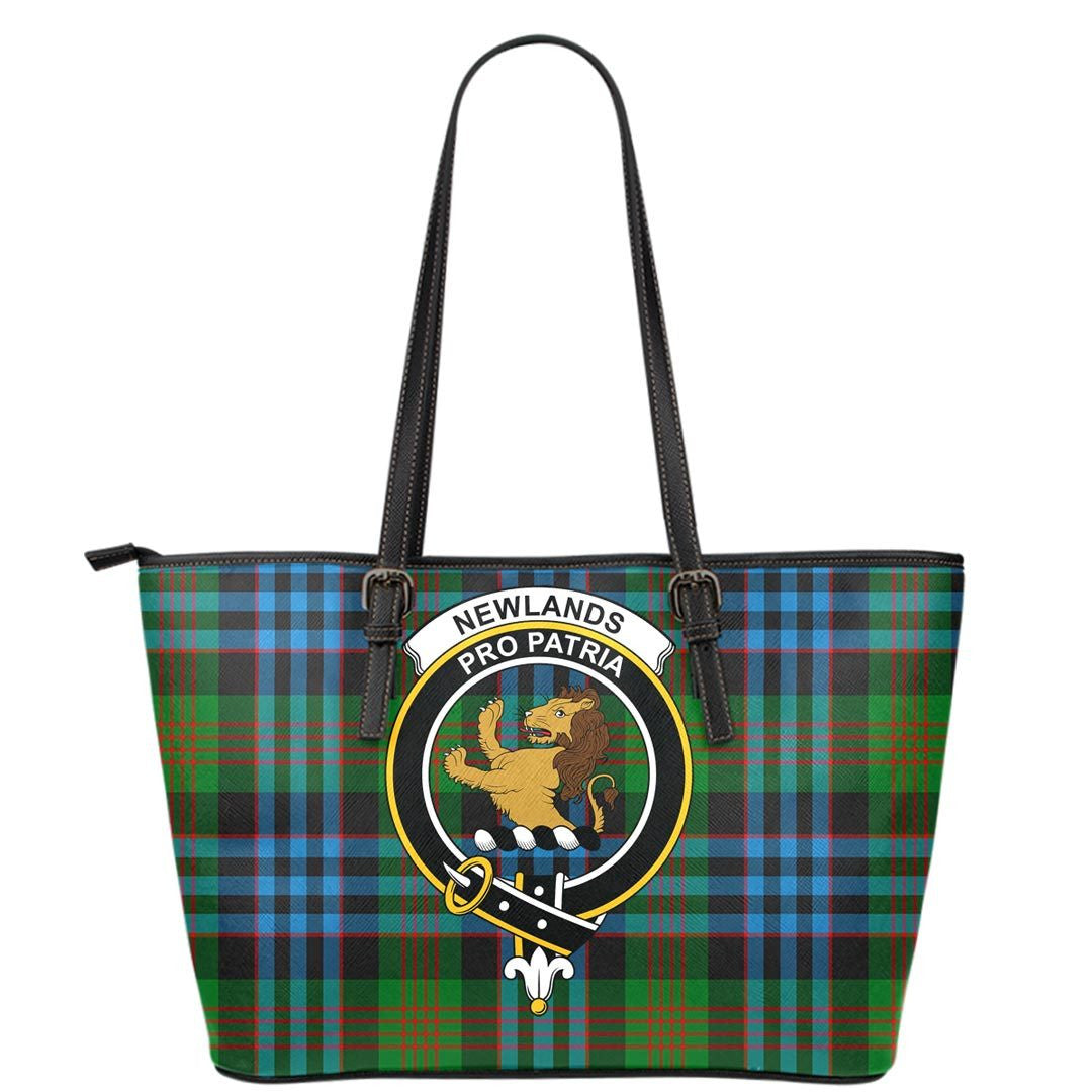 Newlands of Lauriston Tartan Crest Leather Tote