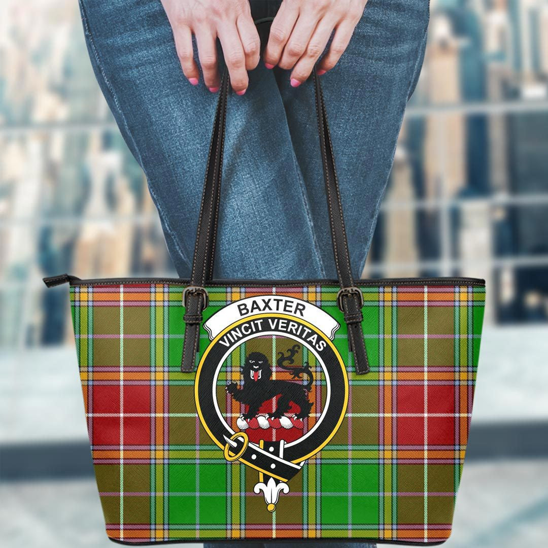 Baxter Tartan Crest Leather Tote