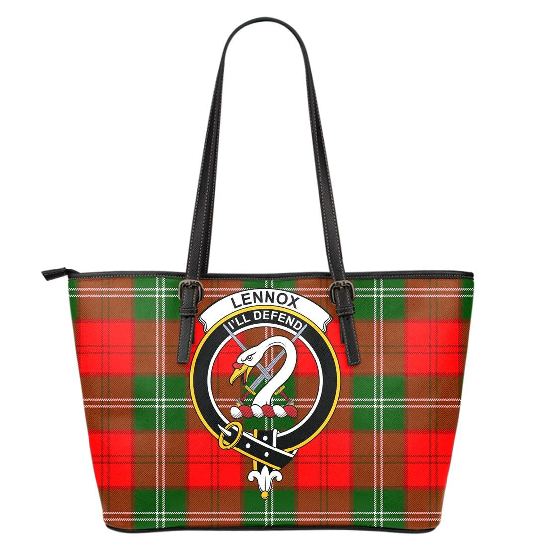 Lennox Modern Tartan Crest Leather Tote