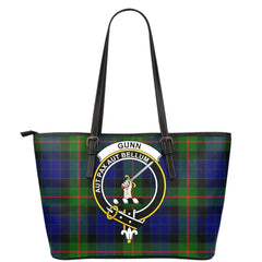 Gunn Modern Tartan Crest Leather Tote