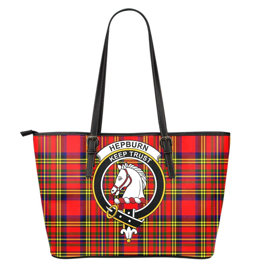 Hepburn Tartan Crest Leather Tote