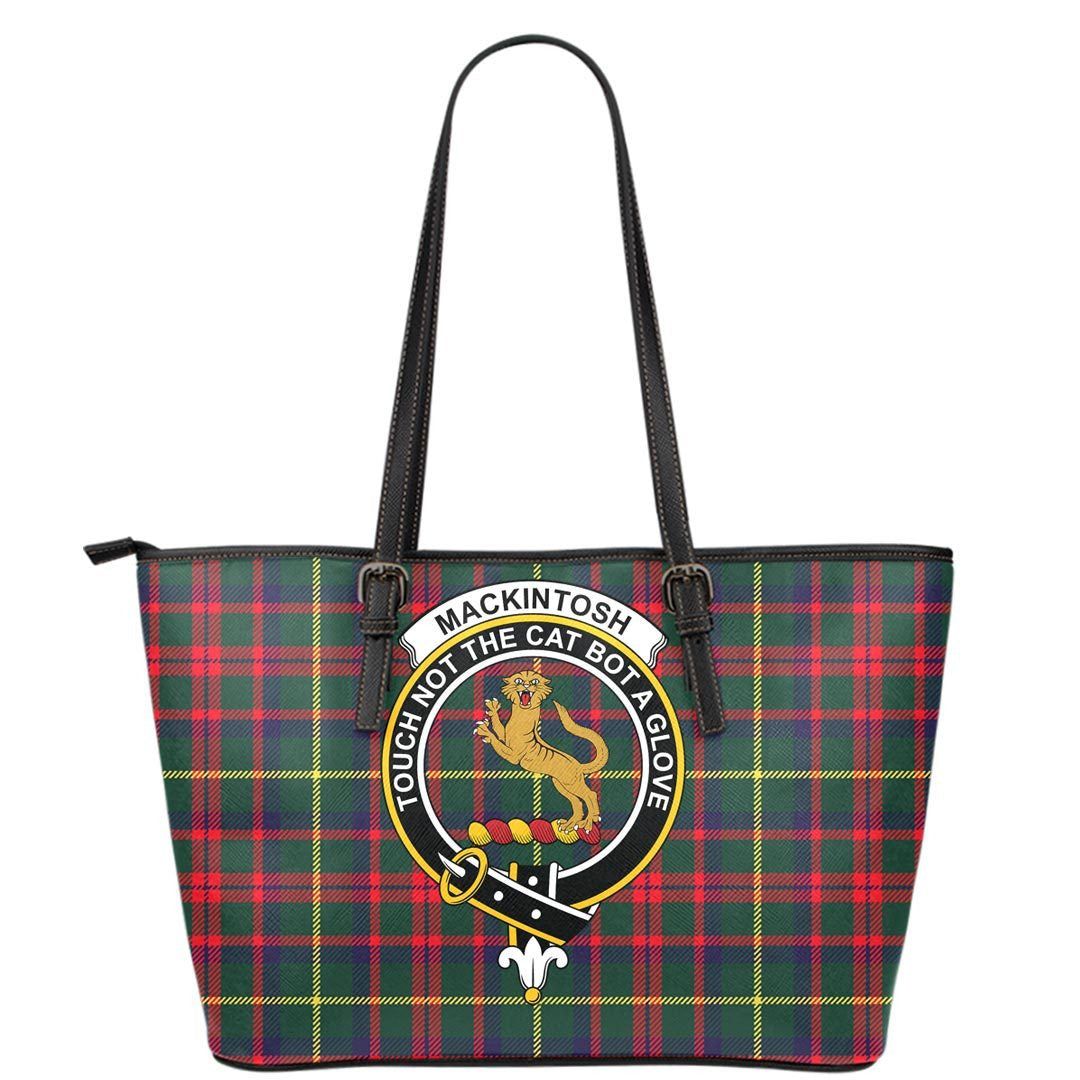 MacKintosh Hunting Modern Tartan Crest Leather Tote