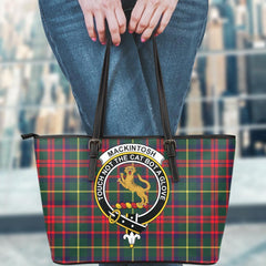 MacKintosh Hunting Modern Tartan Crest Leather Tote