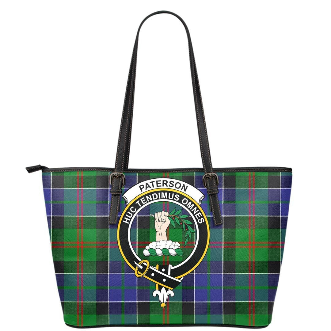 Paterson Tartan Crest Leather Tote