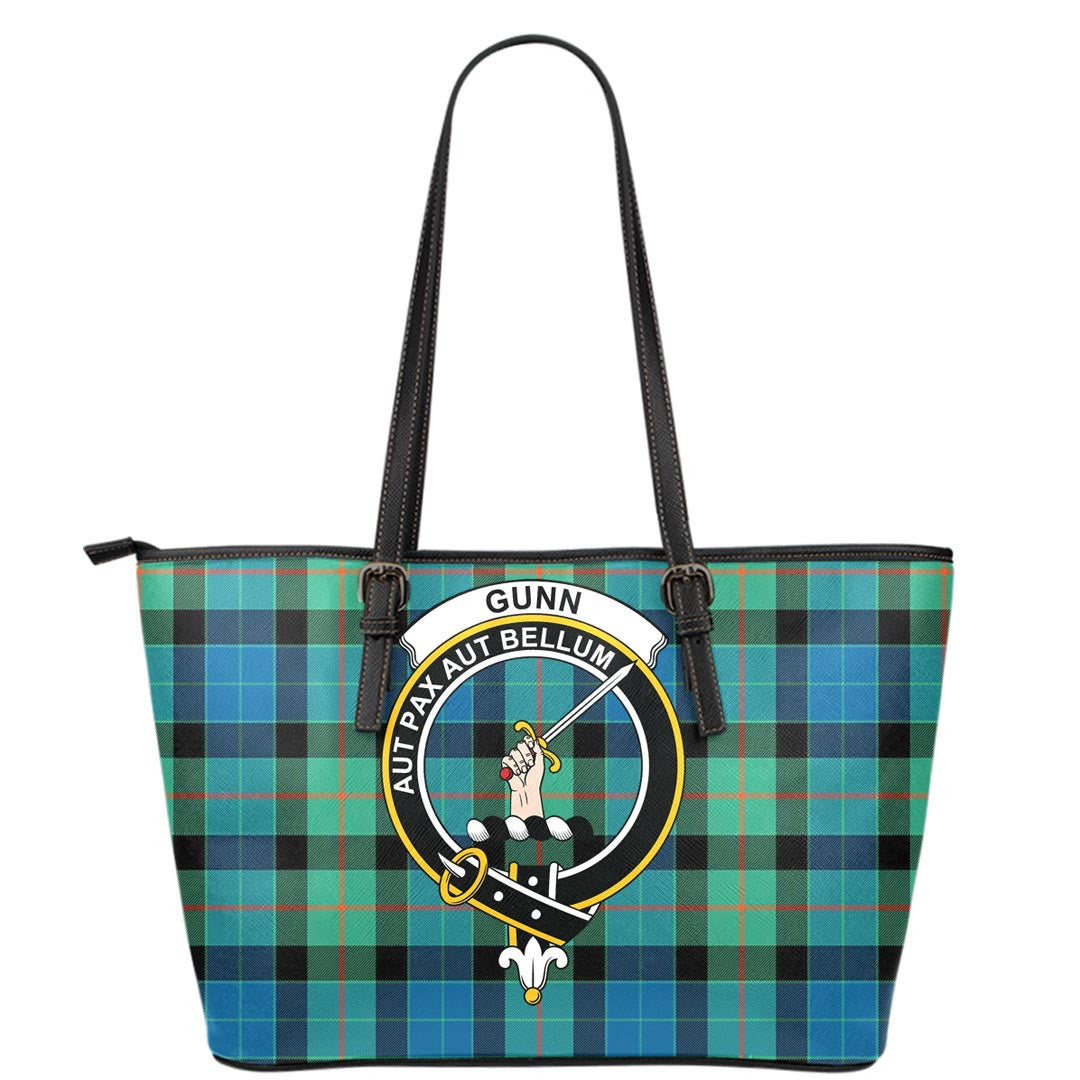 Gunn Ancient Tartan Crest Leather Tote