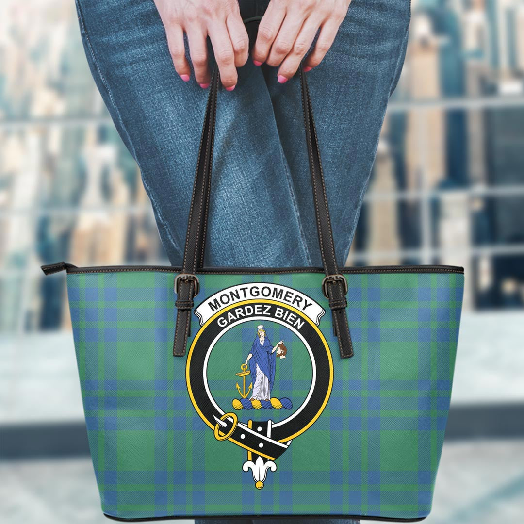 Montgomery Ancient Tartan Crest Leather Tote