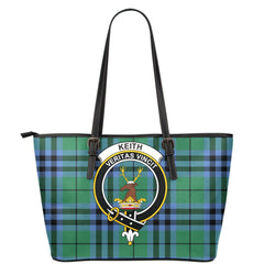 Keith Ancient Tartan Crest Leather Tote