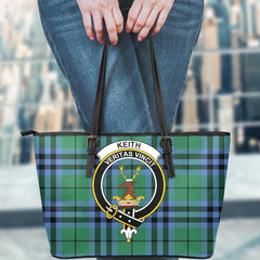 Keith Ancient Tartan Crest Leather Tote