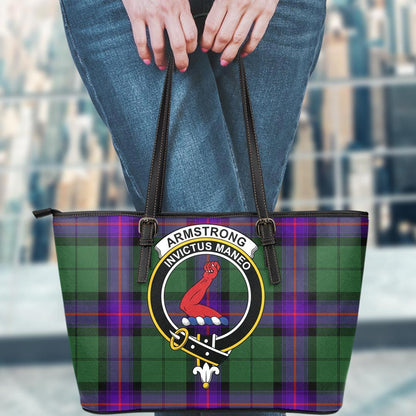 Armstrong Modern Tartan Crest Leather Tote