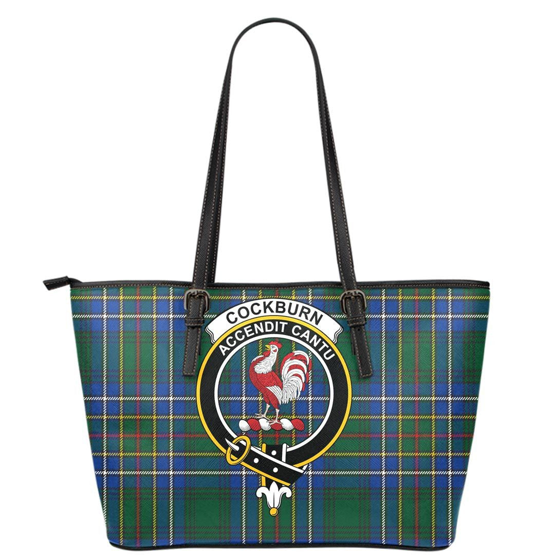 Cockburn Ancient Tartan Crest Leather Tote