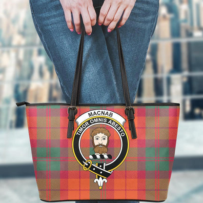 MacNab Ancient Tartan Crest Leather Tote