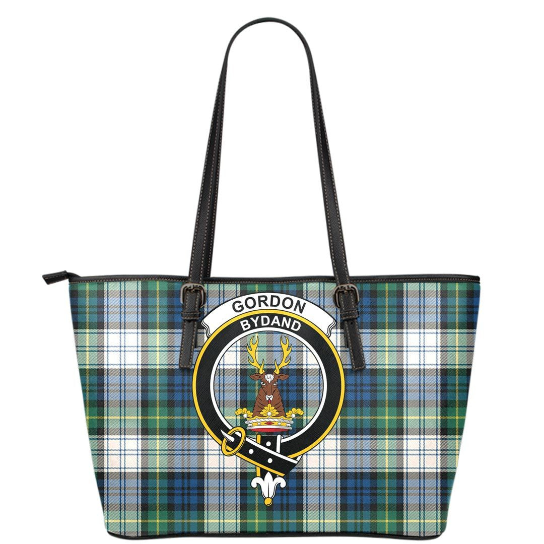 Gordon Dress Ancient Tartan Crest Leather Tote