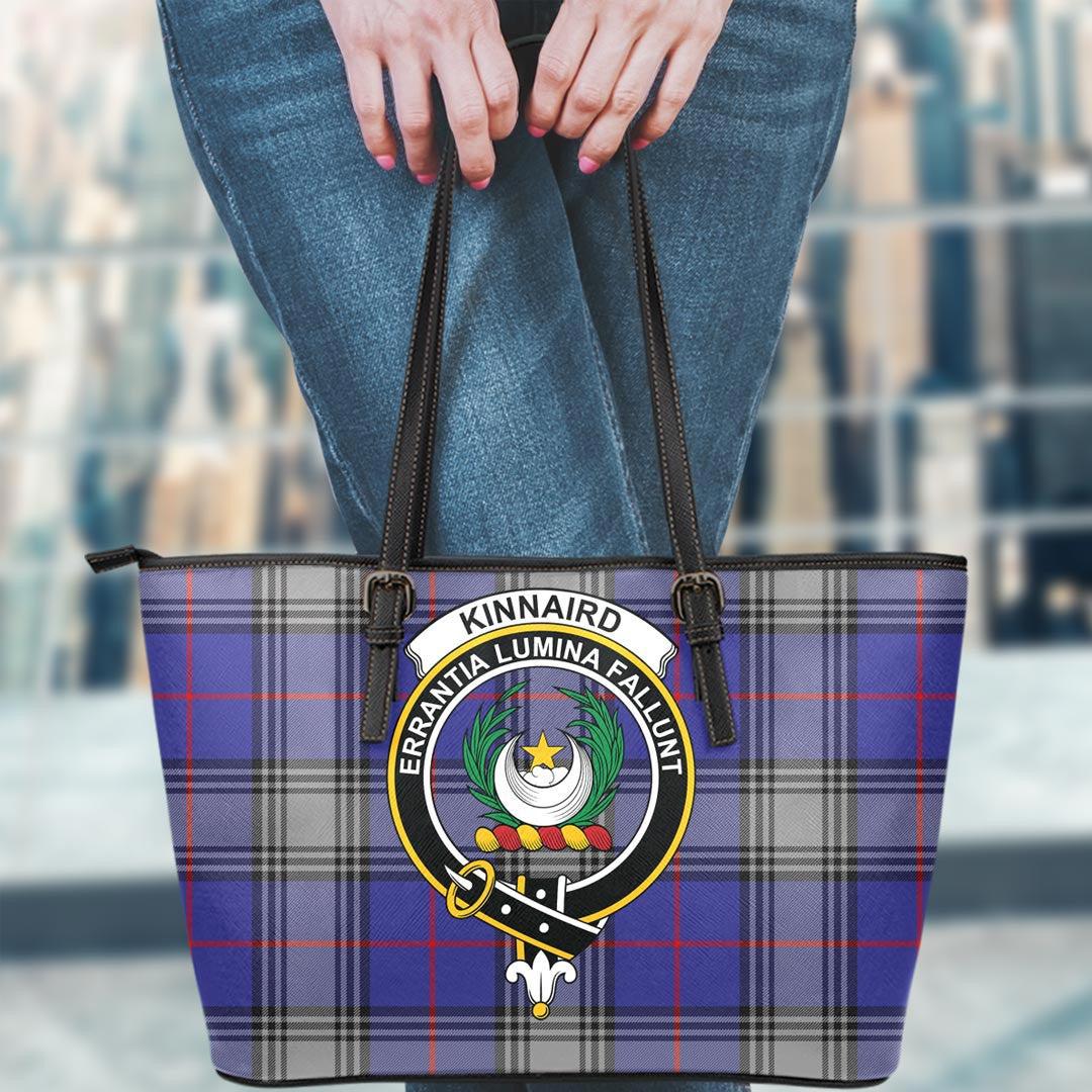 Kinnaird Tartan Crest Leather Tote