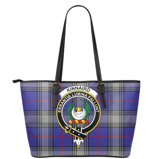 Kinnaird Tartan Crest Leather Tote