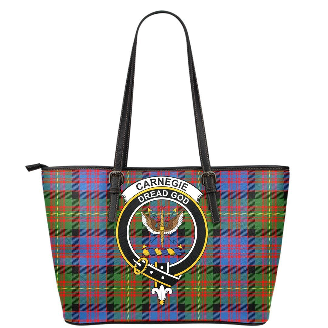 Carnegie Ancient Tartan Crest Leather Tote