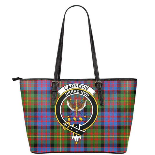 Carnegie Ancient Tartan Crest Leather Tote