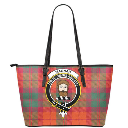 MacNab Ancient Tartan Crest Leather Tote