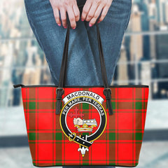 MacDonald of Sleat Tartan Crest Leather Tote