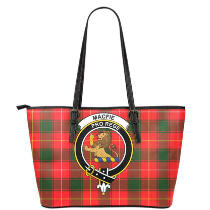 MacFie Tartan Crest Leather Tote