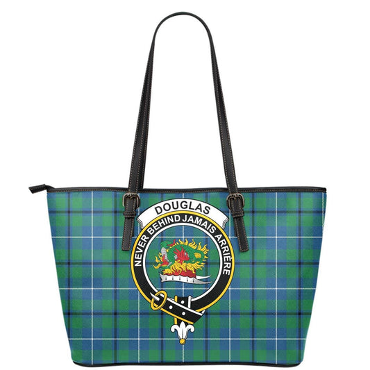 Douglas Ancient Tartan Crest Leather Tote