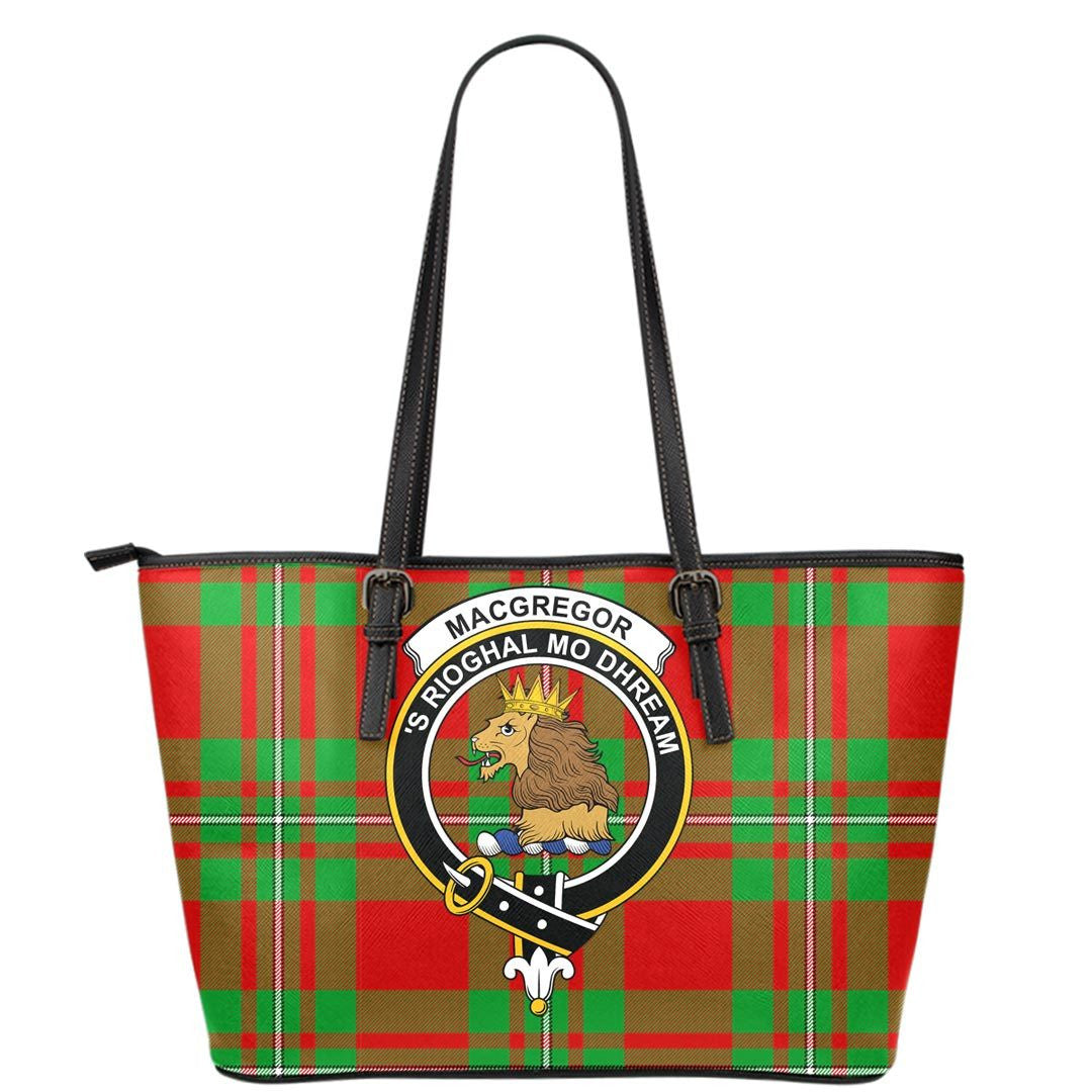 MacGregor Modern Tartan Crest Leather Tote