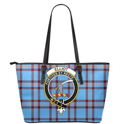 Elliot Ancient Tartan Crest Leather Tote