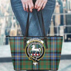 Cochrane Ancient Tartan Crest Leather Tote