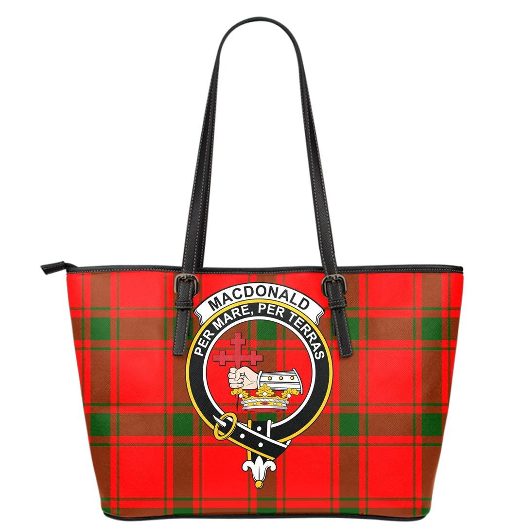 MacDonald of Sleat Tartan Crest Leather Tote