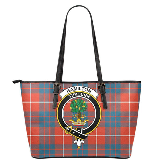 Hamilton Ancient Tartan Crest Leather Tote