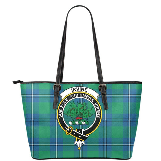 Irvine Ancient Tartan Crest Leather Tote