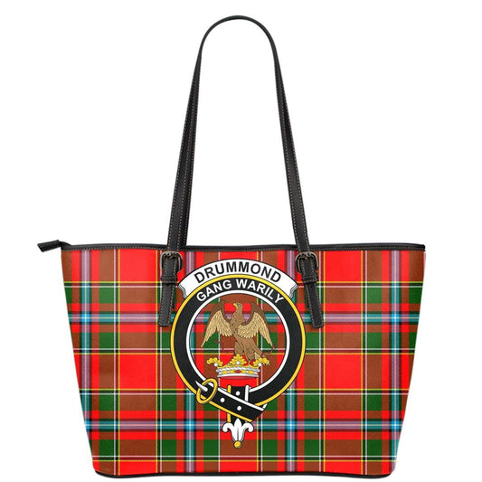 Drummond of Perth Tartan Crest Leather Tote