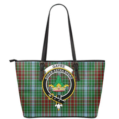 Gayre Tartan Crest Leather Tote