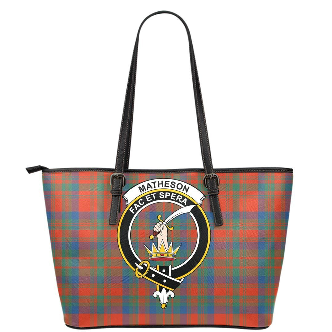 Matheson Ancient Tartan Crest Leather Tote