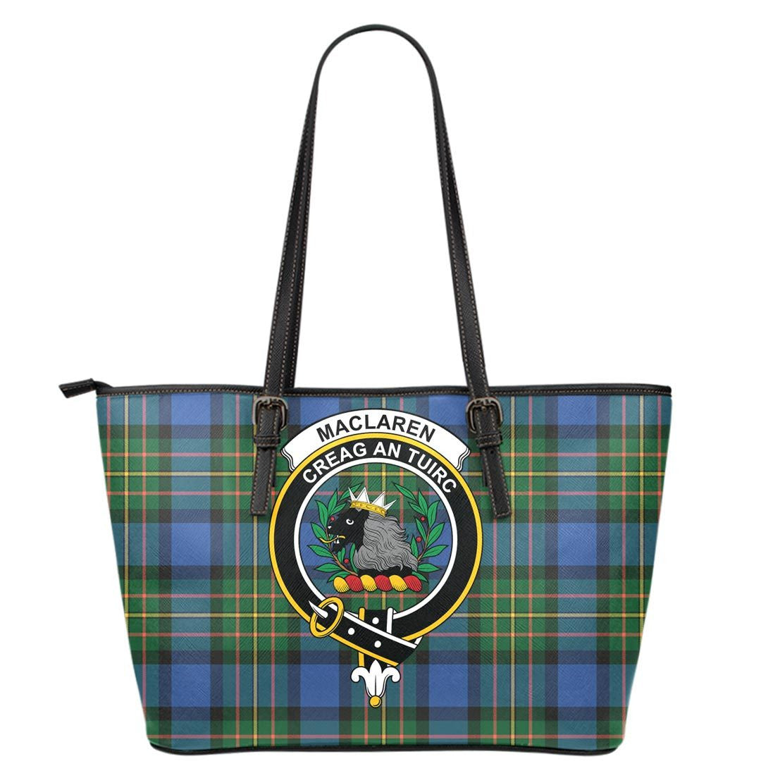 MacLaren Ancient Tartan Crest Leather Tote