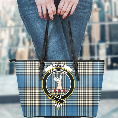 Napier Ancient Tartan Crest Leather Tote